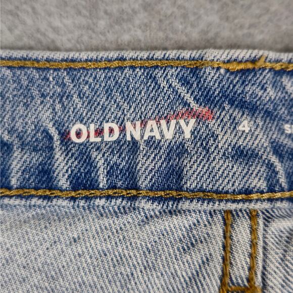 Old Navy Jeans Womens Size 4 High Rise Slouchy Straight Button Fly 29" Waist - Picture 8 of 16